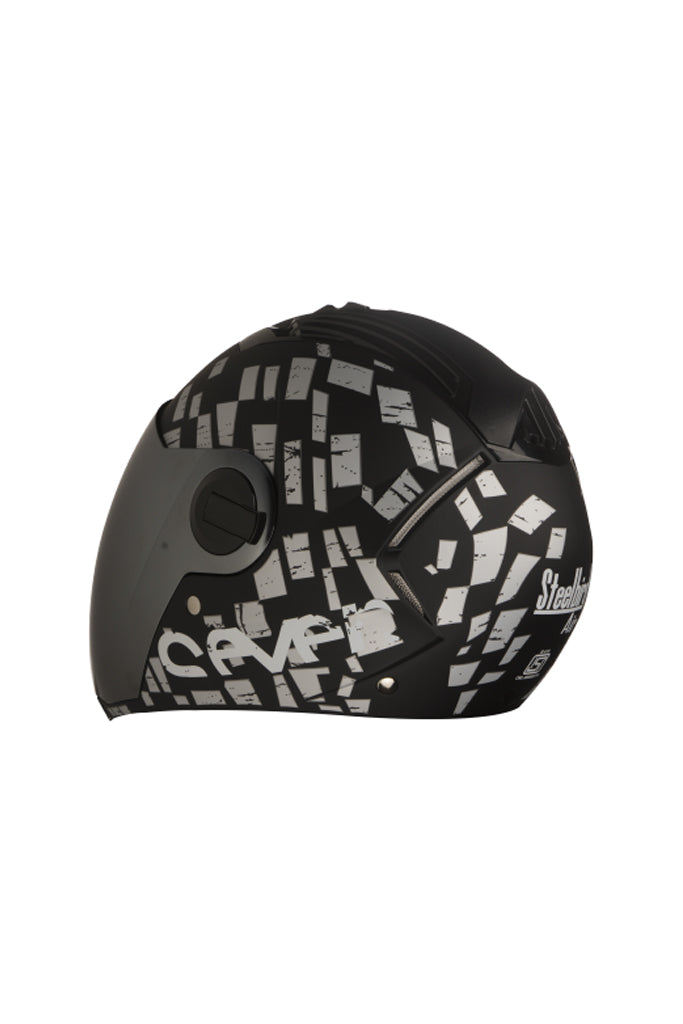 Steelbird Air Seven Full Face Helmet-Matt Black With Silver