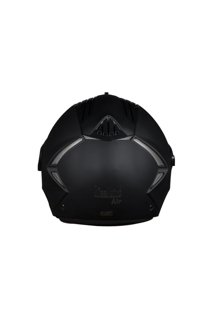 Steelbird Air Dashing Open Face Helmet-Black With Silver Visor