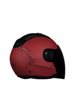Steelbird Air Dashing Open Face Helmet-Red With Rainbow Visor