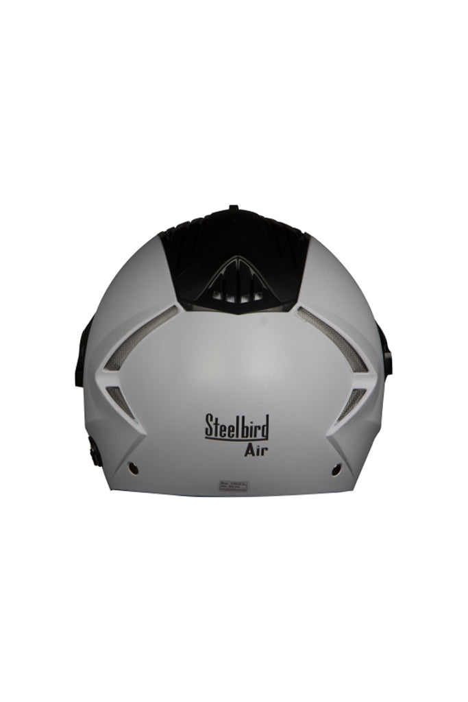 Steelbird Air Dashing Open Face Helmet-White With Silver Visor