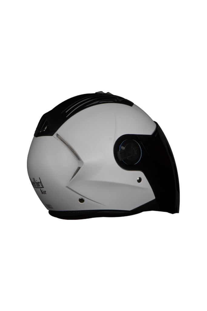Steelbird Air Dashing Open Face Helmet-White With Silver Visor