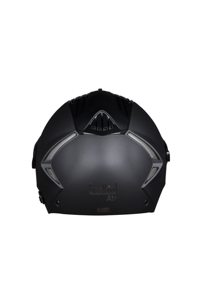 Steelbird Air Open Face Helmet-Matt H.Grey With Irridium Blue Visor