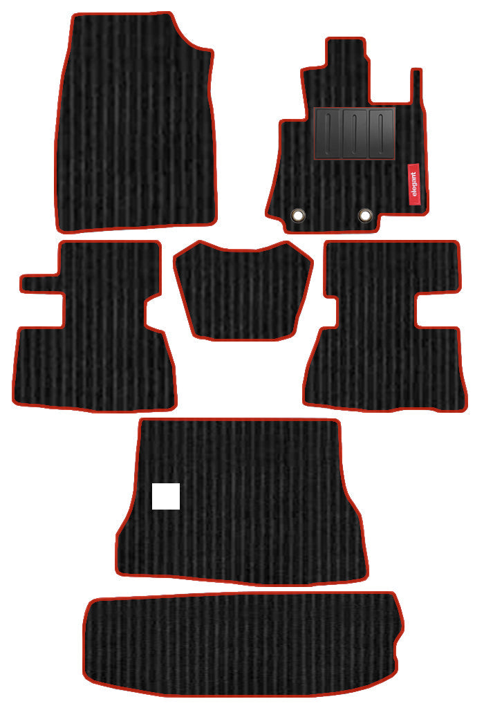 Cord Carpet Car Floor Red Mat For Mahindra Scorpio