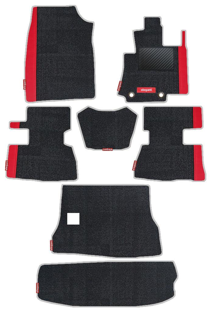 Duo Carpet Car Floor Mat and Red Mahindra Scorpio