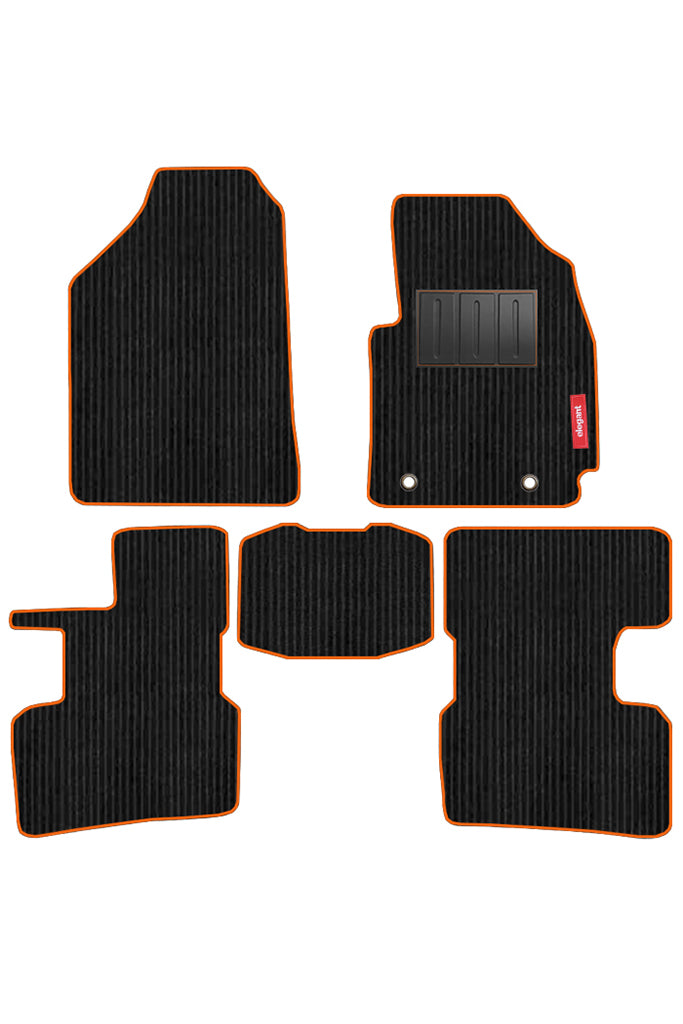 Cord Carpet Car Floor Mat Orange For Kia Seltos