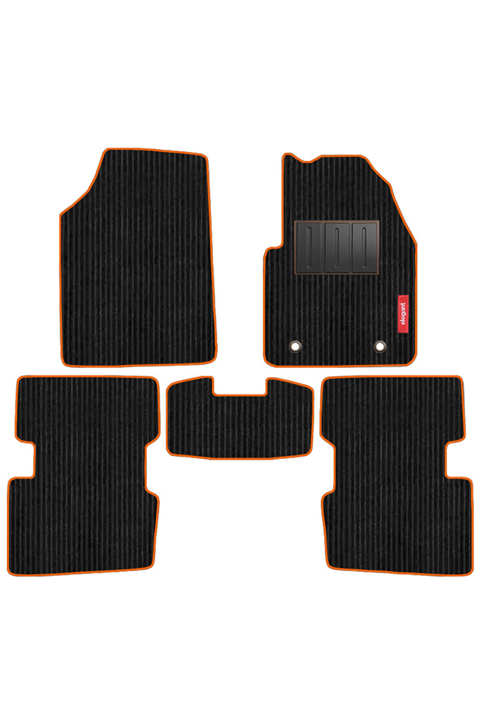 Cord Carpet Car Floor Mat Orange For Kia Sonet | Elegant Auto Retail