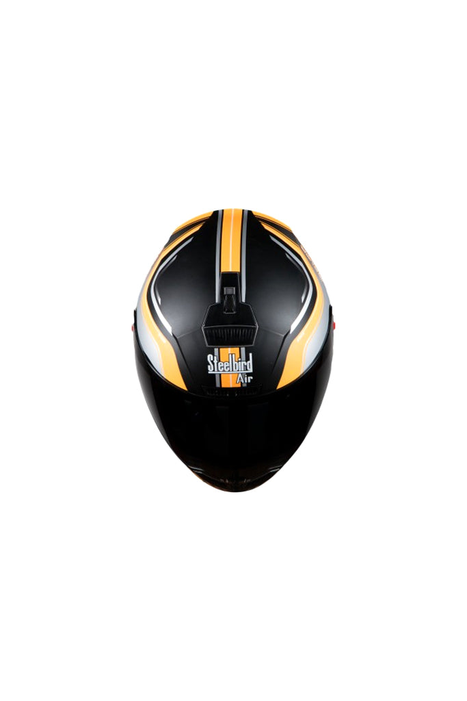 Steelbird Air Delta Full Face Helmet-Glossy Black With Orange