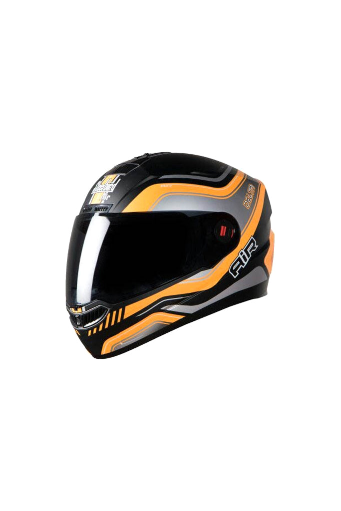 Steelbird Air Delta Full Face Helmet-Glossy Black With Orange