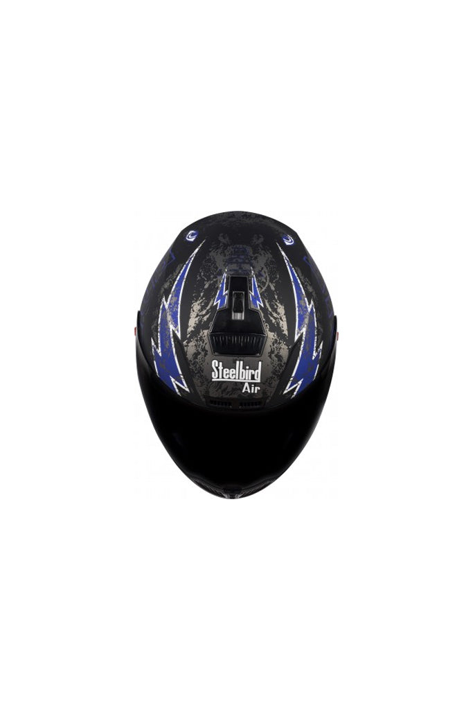 Steelbird Air Free Live Full Face Helmet-Matt Black With Blue