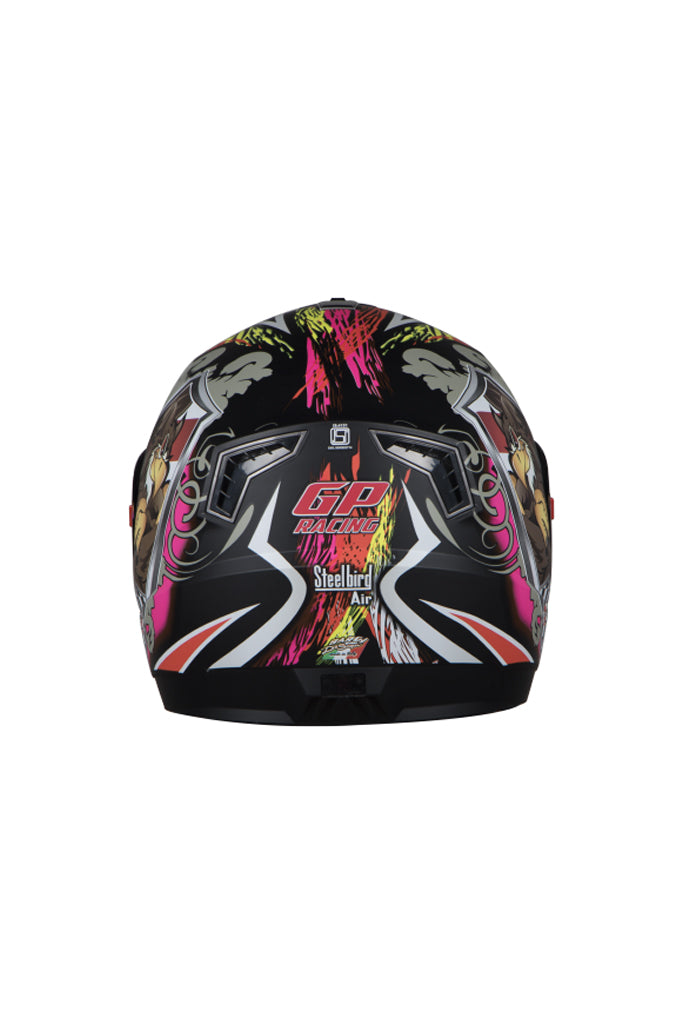Steelbird Air Griffon Full Face Helmet-Glossy Black With Red