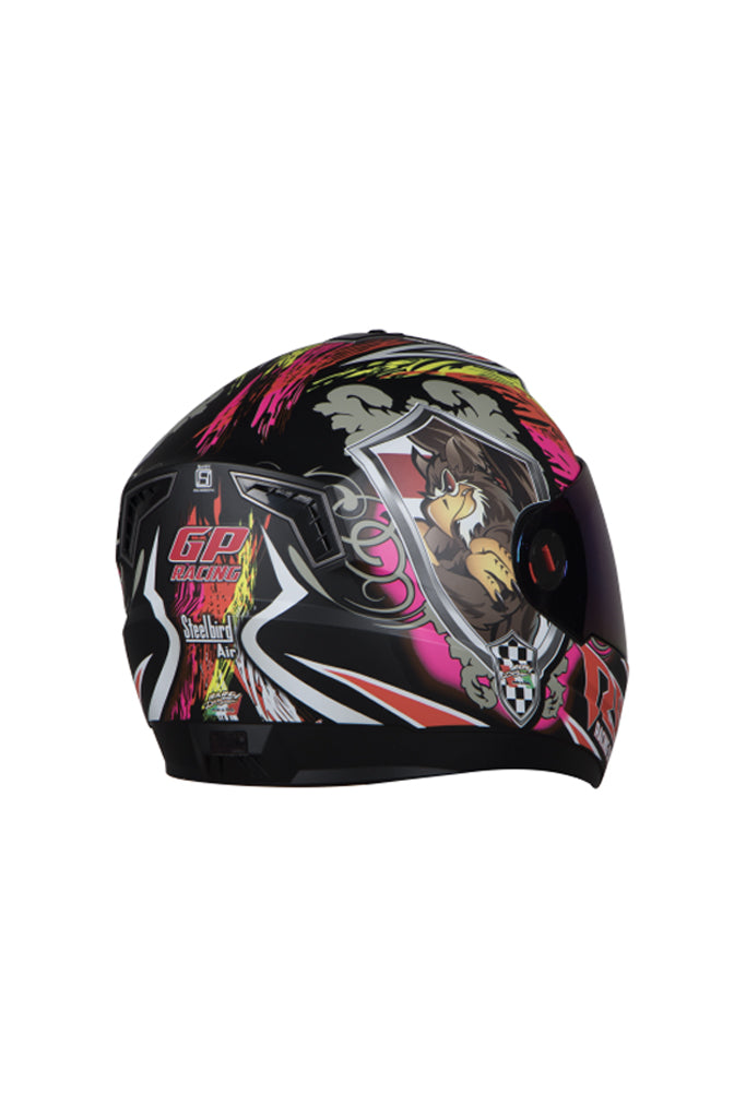 Steelbird Air Griffon Full Face Helmet-Glossy Black With Red