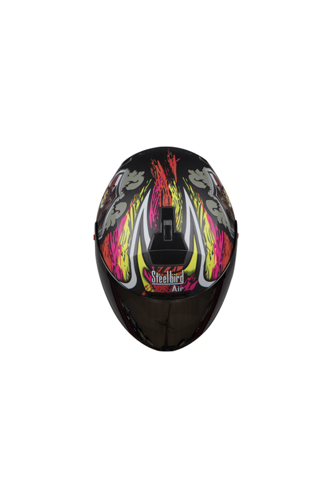 Steelbird Air Griffon Full Face Helmet-Glossy Honda Grey With Red