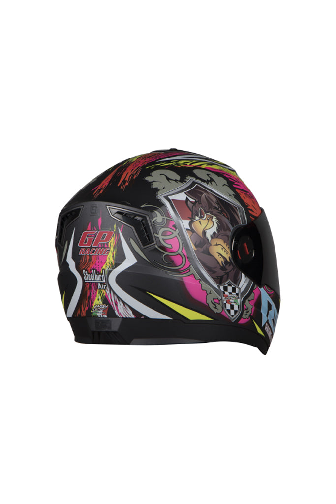 Steelbird Air Griffon Full Face Helmet-Glossy Honda Grey With Red