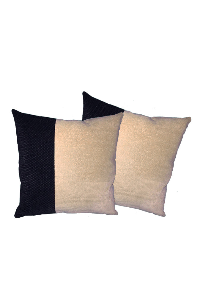 Velvet Comfy Cushion Beige and Black | Best Car Seat Cushion | Lumbar Support Pillow for Car | Car Seat Cushion India.