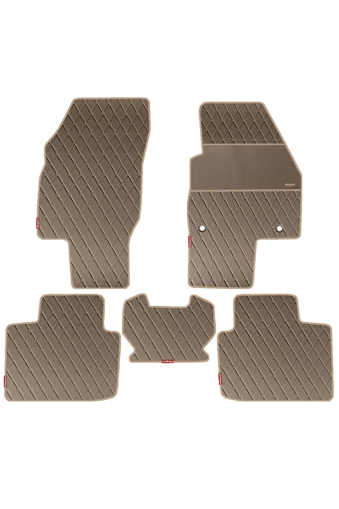 Luxury Leatherette Car Floor Mat For Volkswagen Taigun Interior Matching