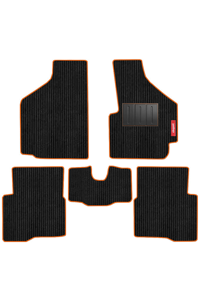Cord Carpet Car Floor Mat Red For Skoda Octavia