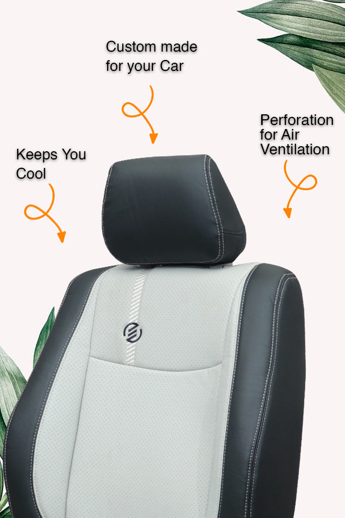 Venti 1 Duo Perforated Art Leather Car Seat Cover For Mahindra Scorpio