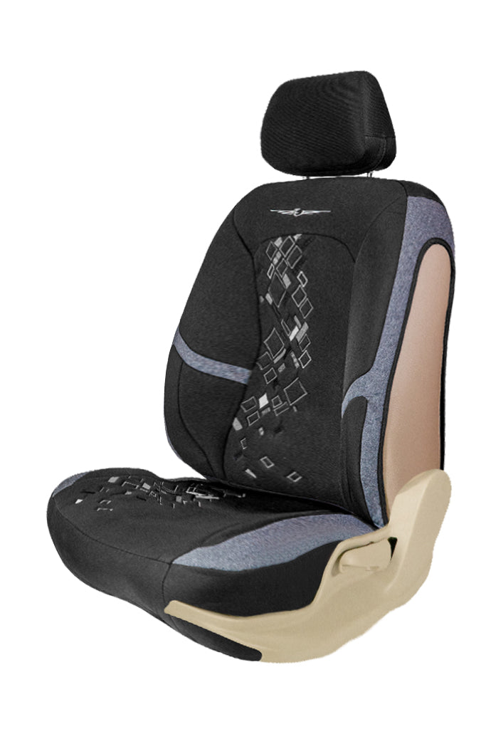 Airbag Friendly Car Seat Cover Black and Grey For Kia Elegant