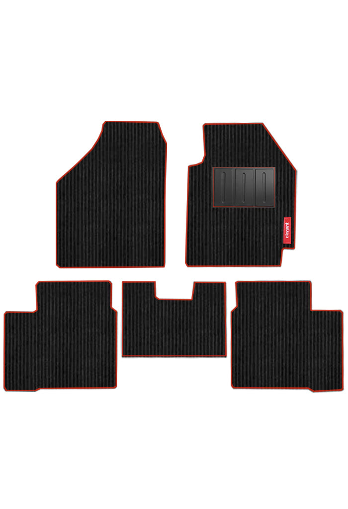 Cord Carpet Car Floor Mat Red For Ford Aspire