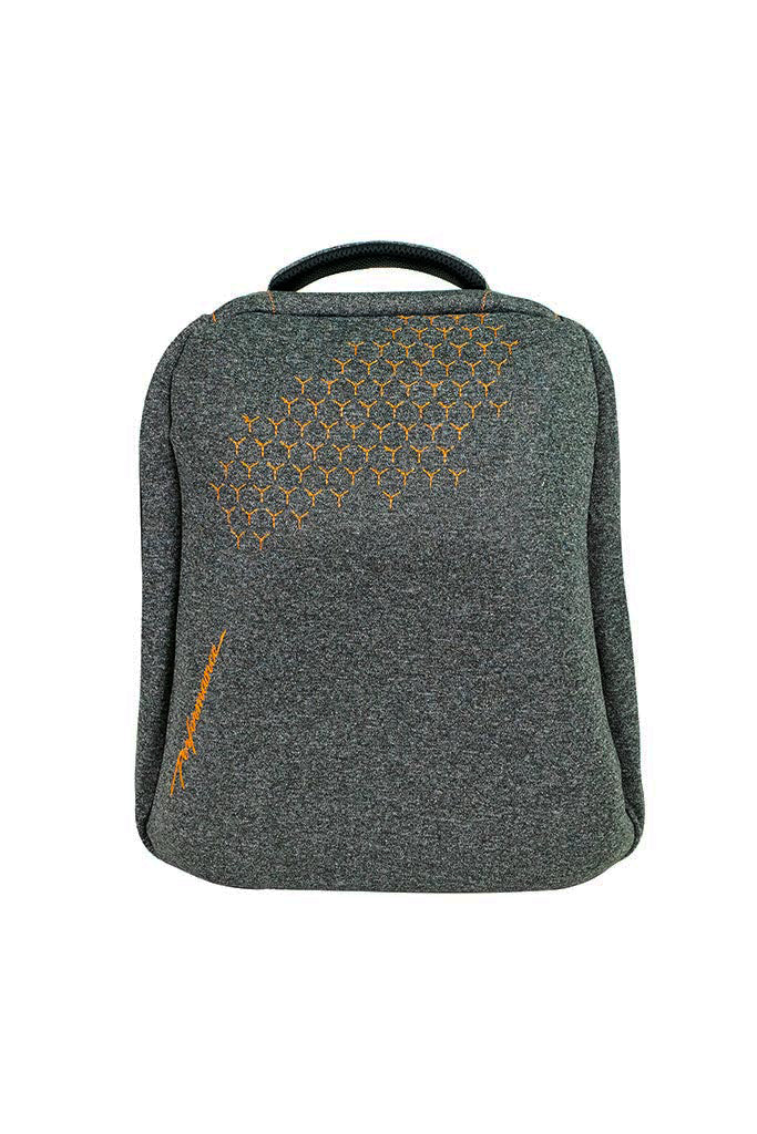 Performance Anti-Theft Hard Shell Backpack Grey and Orange