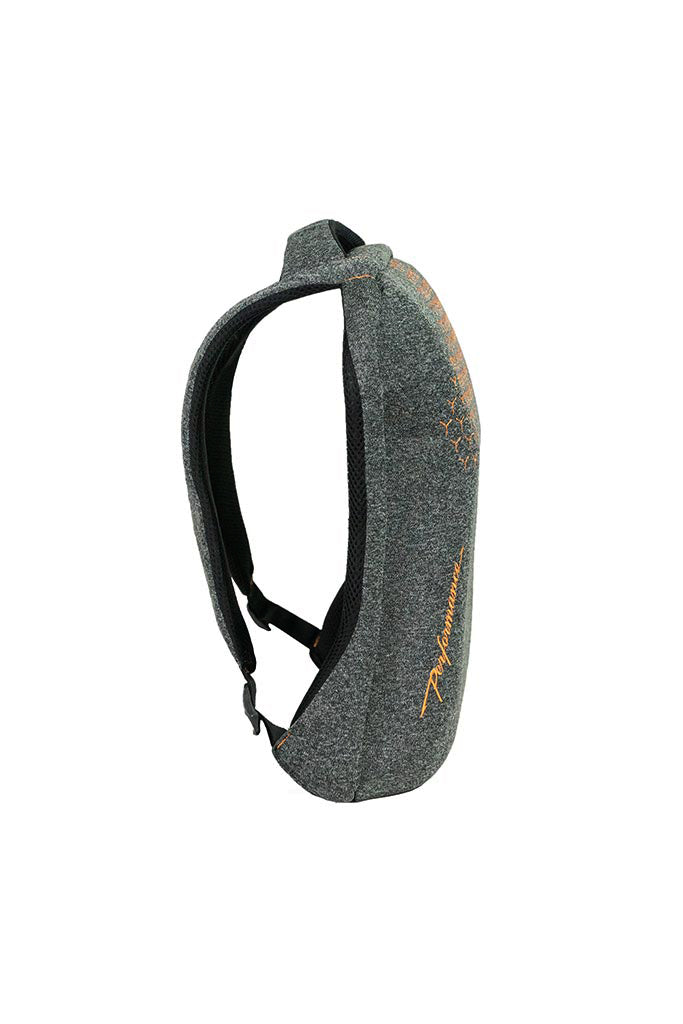 Performance Anti-Theft Hard Shell Backpack Grey and Orange