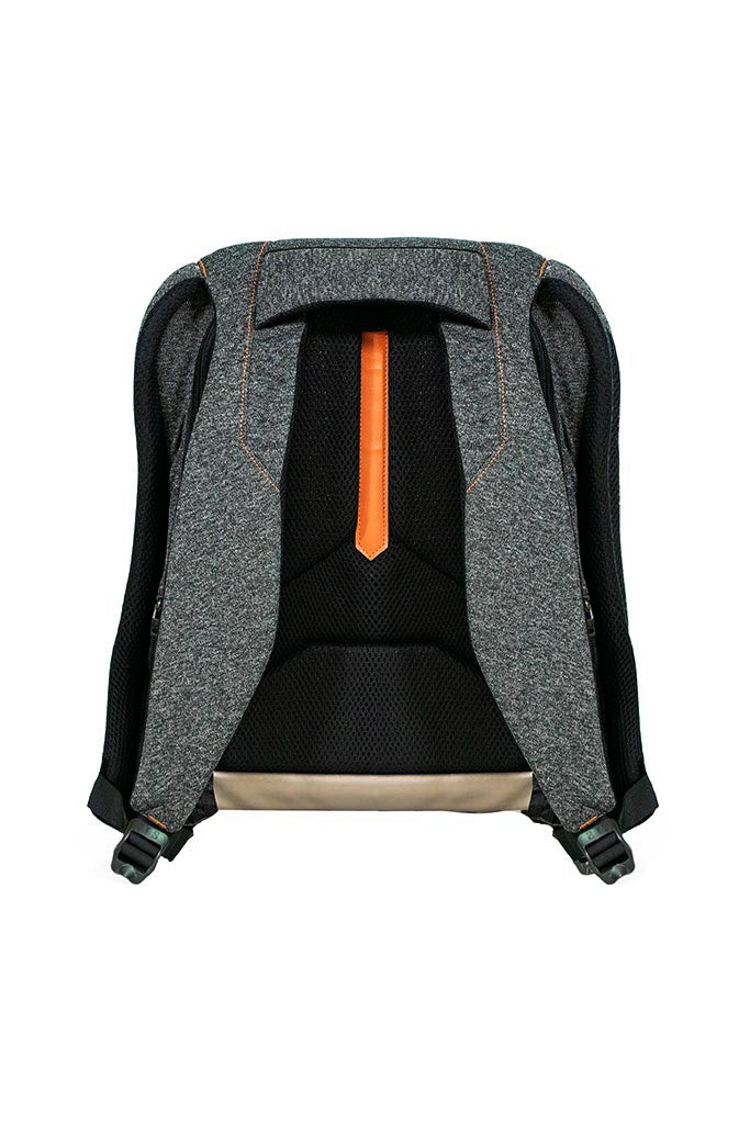 Performance Anti-Theft Hard Shell Backpack Grey and Orange