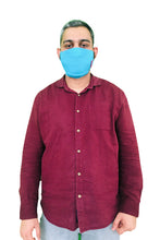 Elegant Cotton Face Mask Blue String Tieup  Pack of 3