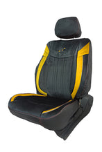 Load image into Gallery viewer, Veloba Maximo Velvet Fabric Car Seat Cover Black and Yellow
