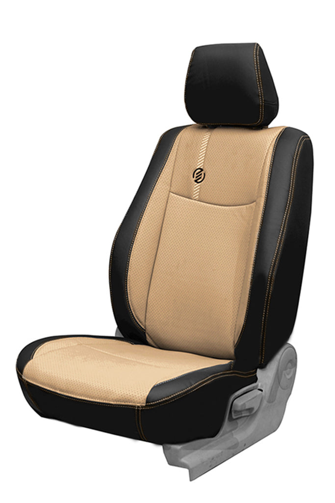 Venti 1 Duo Perforated Art Leather Car Seat Cover For Skoda Rapid Intirior Matching