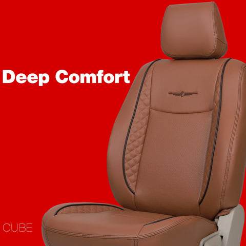 Vogue Cube Art Leather Car Seat Cover