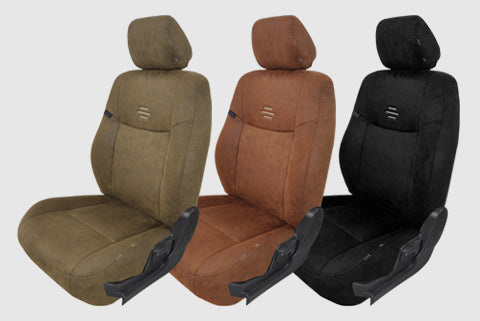 Nubuck Patina Leather Feel Fabric Car Seat Covers