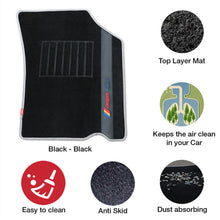 Sports Car Floor Mat For Hyundai Santro Black-Black | Elegant Auto Retail