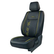 Load image into Gallery viewer, Vogue Knight Art Leather Car Seat Cover For Skoda Laura - Black Yellow | Elegant Auto Retail
