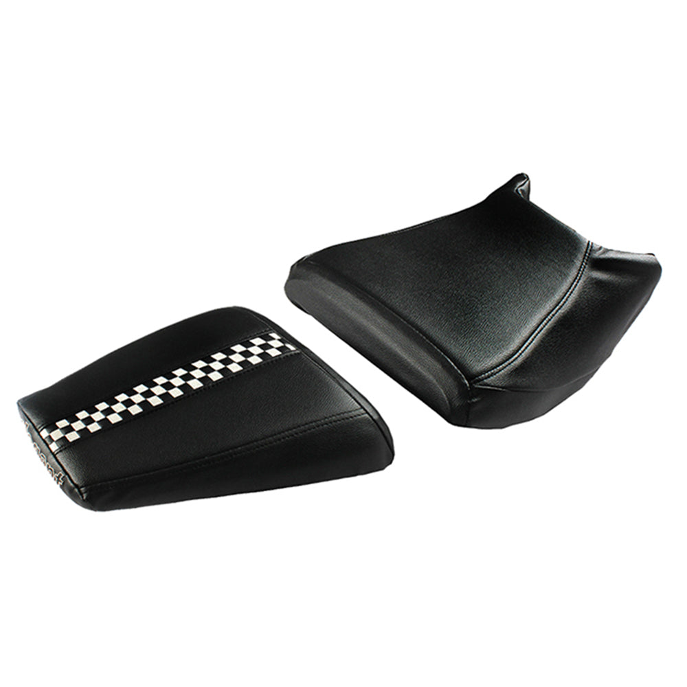 Gallop Style Twin Bike Seat Cover Black and White Elegant Auto Retail