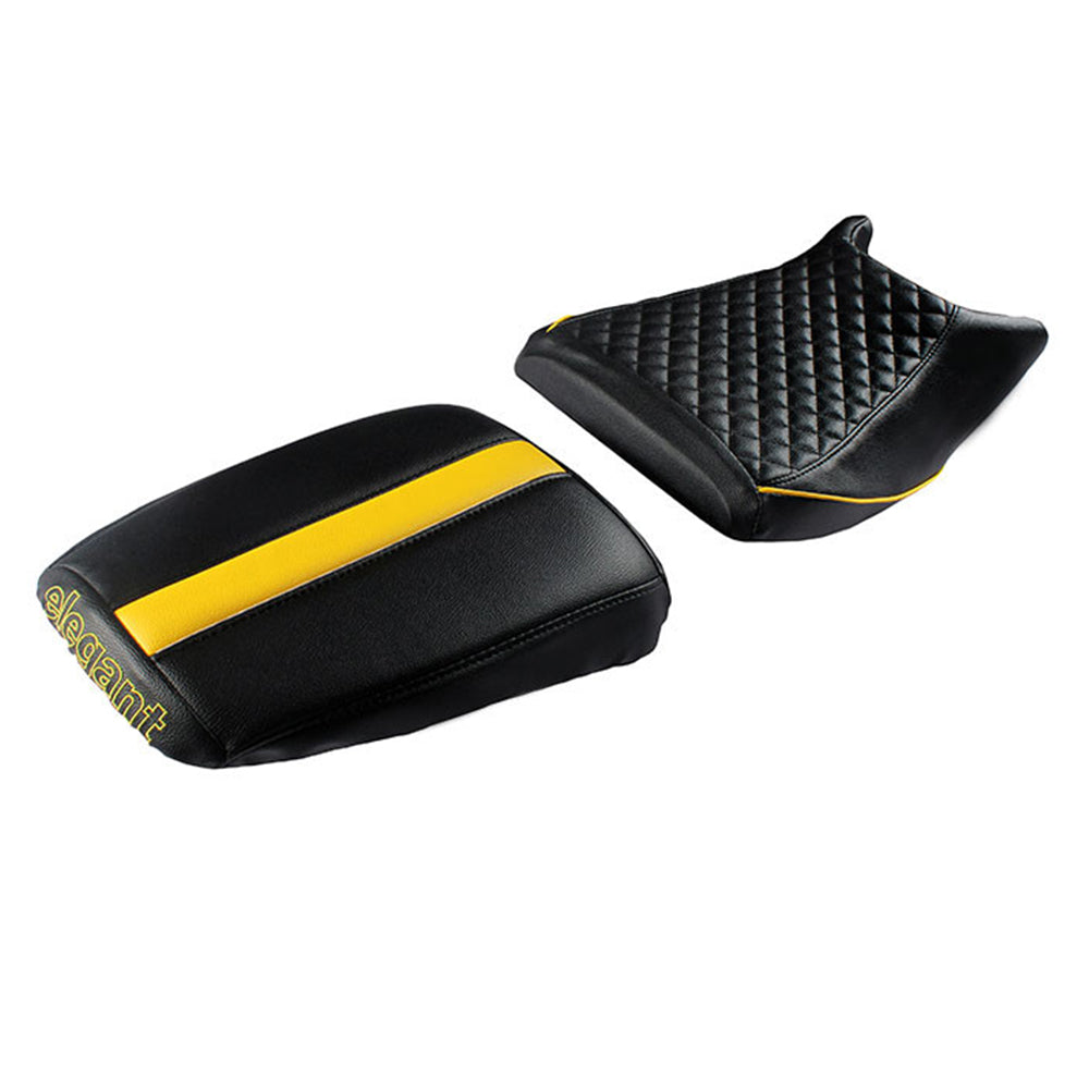 Cameo Sports Twin Bike Seat Cover Black and Yellow Elegant Auto Retail