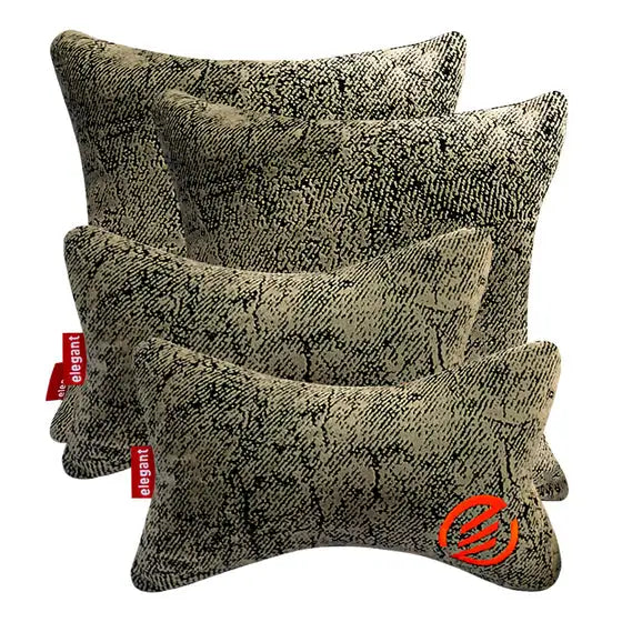 Elegant Comfy Velvet Cushion & Neck Rest Car Pillow CU13