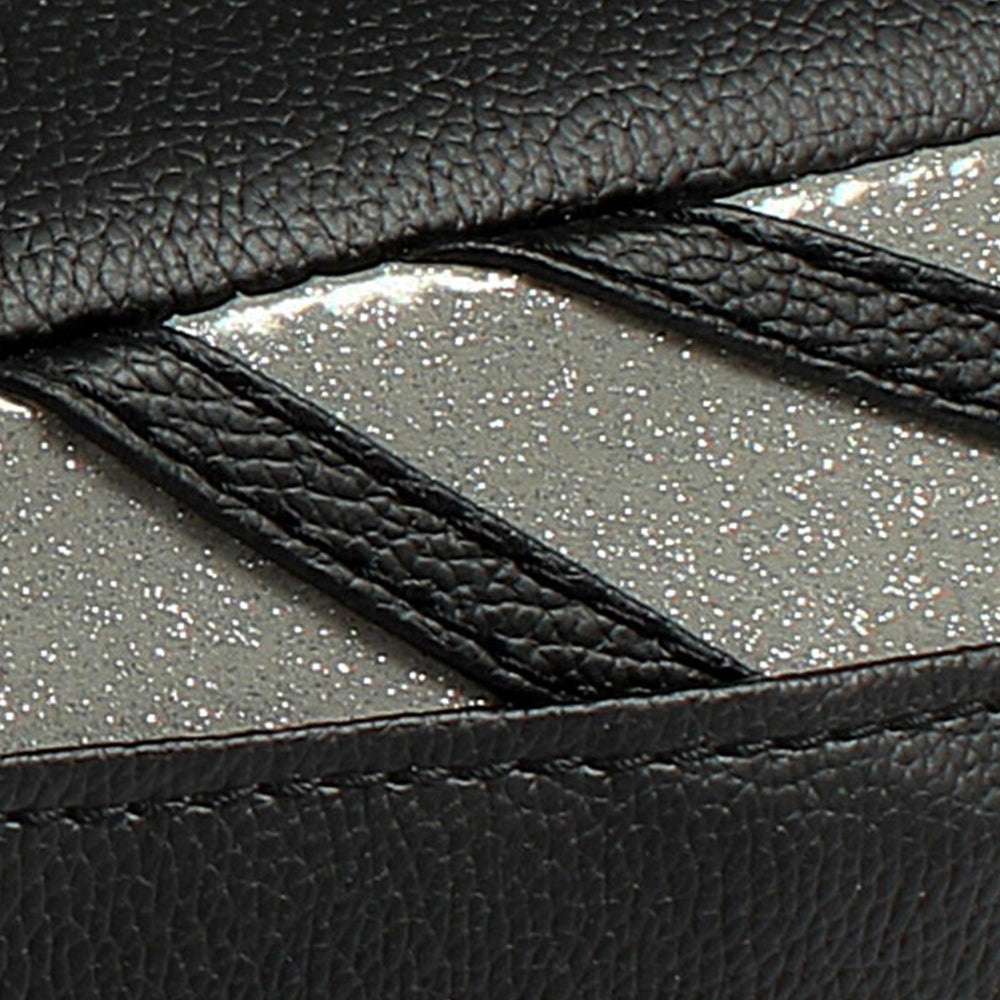 Flash Sports Scooter Seat Cover Black and Silver