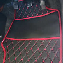 Load image into Gallery viewer, Luxury Leatherette Car Floor Mat For Hyundai Verna - Black Red | Elegant Auto Retail
