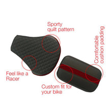 Load image into Gallery viewer, Cameo Sports Twin Bike Seat Cover Black and Red for Bullet
