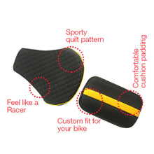 Load image into Gallery viewer, Cameo Sports Twin Bike Seat Cover Black and Yellow for Bullet
