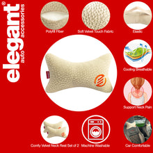 Load image into Gallery viewer, Elegant Comfy Velvet Cushion &amp; Neck Rest Car Pillow CU12
