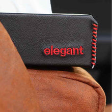Load image into Gallery viewer, Nappa Leather Tissue Box Black and Red | Elegant Auto Retail
