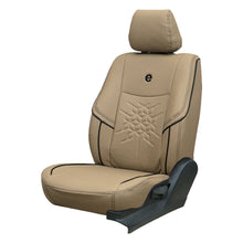 Venti 2 Perforated Art Leather Car Seat Cover For Beige Maruti Zen   In Beige  Black | Elegant Auto Retail