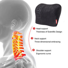 Load image into Gallery viewer, BLCK Memory Foam D-Shape Neck Support Pillow Set of 2 - Black
