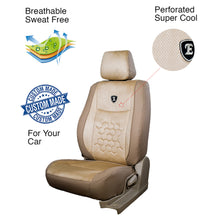 Icee Perforated Fabric Black Car Seat Cover For Toyota Qualis-  Beige  | Elegant Auto Retail