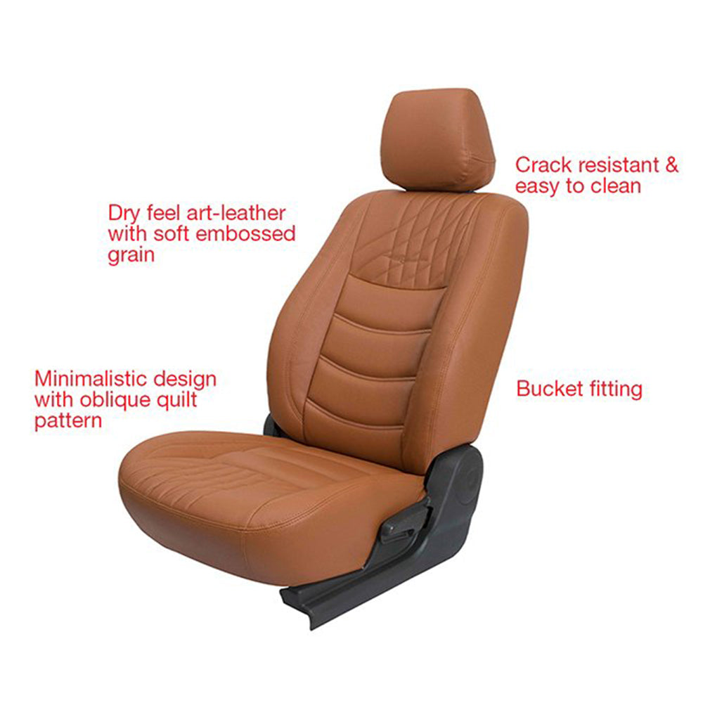Glory Colt Car Seat Cover Black For Hyundai I10  In Tan  | Elegant Auto Retail