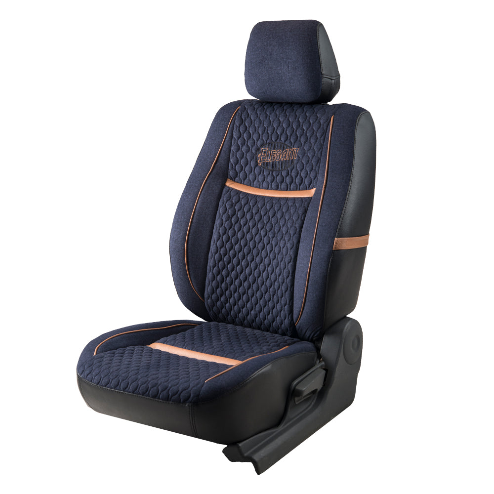 Denim Retro Velvet Fabric Car Seat Cover For Tata Nexon