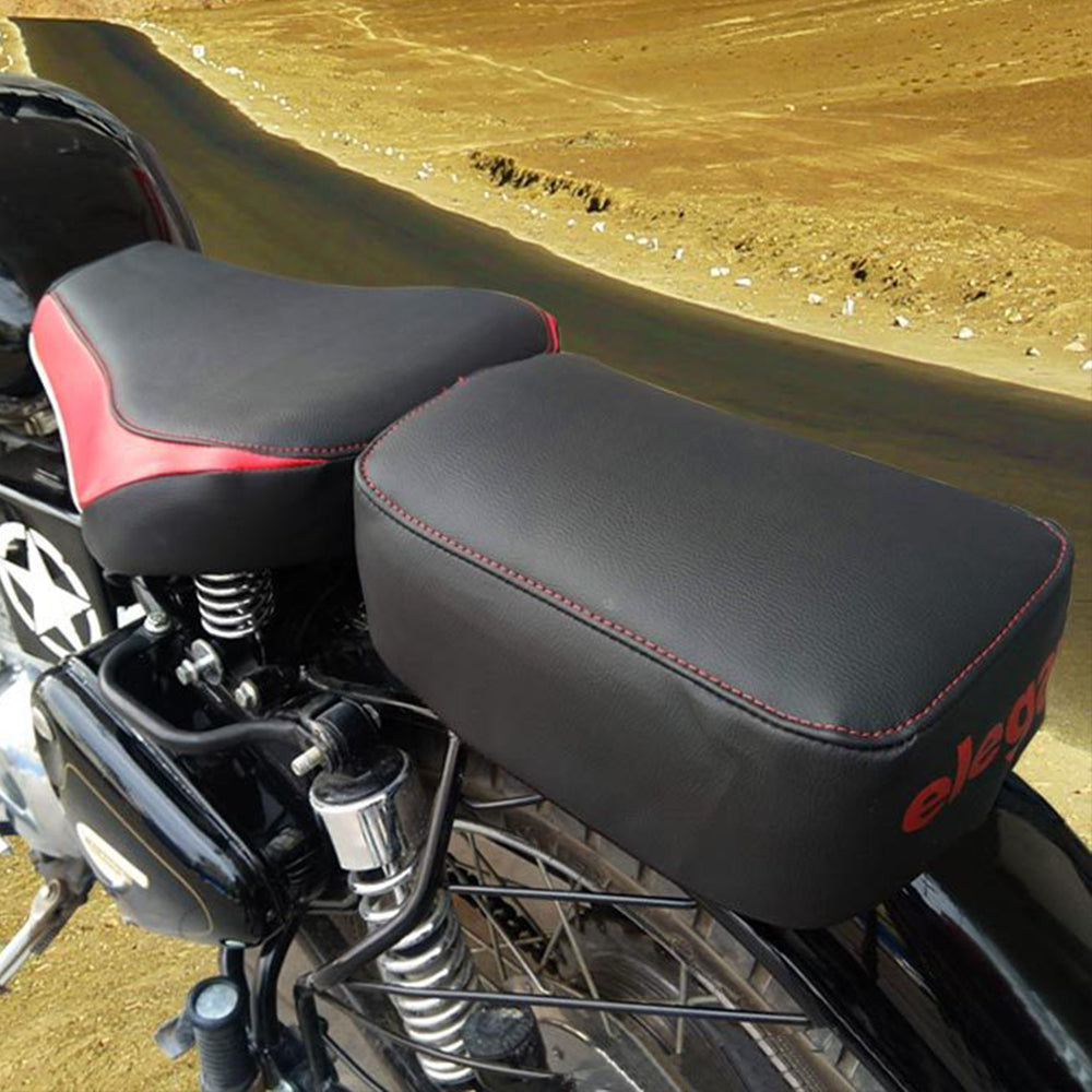 Uber Twin Bike Seat Cover Black and Red for Bullet Elegant Auto Retail