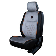 Load image into Gallery viewer, Icee Duo Bucket Fit Perforated Fabric Car Seat Cover For Maruti Brezza ( In Black - Grey )
