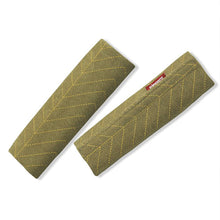 Load image into Gallery viewer, Fabric Seat Belt Shoulder Pads Beige Line Set of 2
